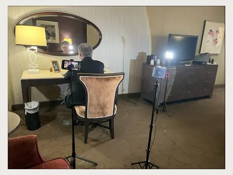 The compact camera and computer setup used for The Quiet Error.