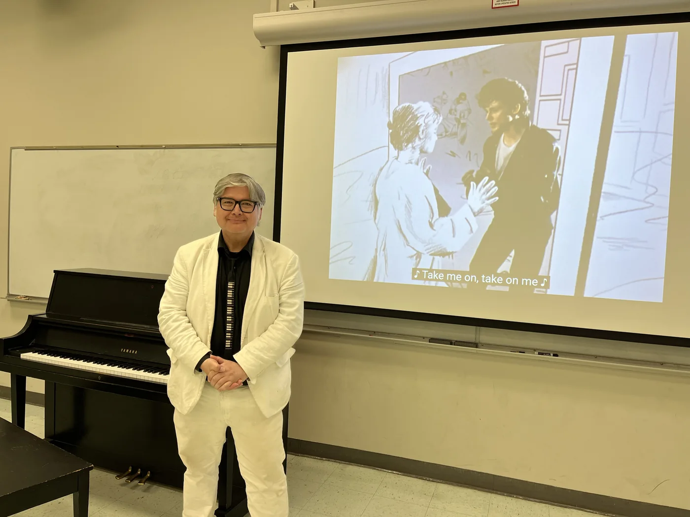 Herbert Midgley teaching a film-related class